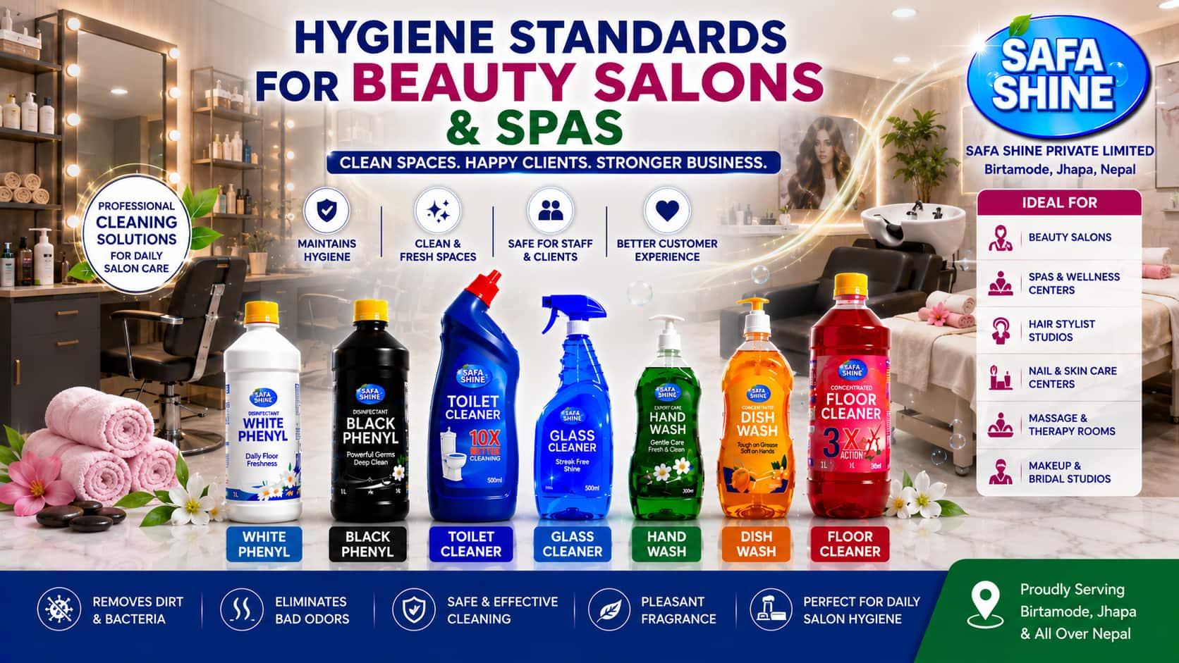 Hygiene Standards for Beauty Salons and Spas | Safa Shine Birtamode