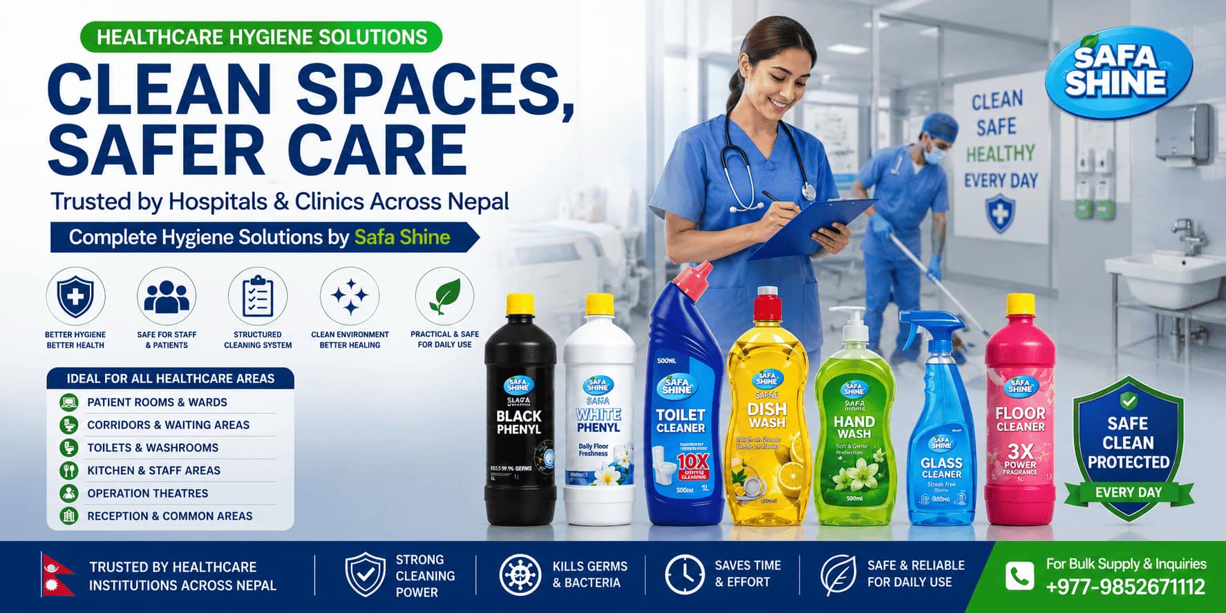 Nepal’s Trusted Hospital Cleaning & Hygiene Solutions | Safa Shine